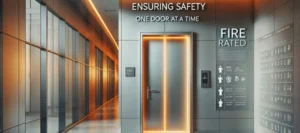 Installation of fire-rated door in a residential apartment hallway