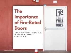 KORINDIA fire protection door featuring self-closing mechanism and safety certification