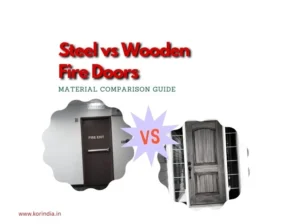 Modern steel fire rated door installed by Fire Rated Door Manufacturer KORIndia