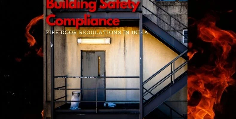 KOR India certified fire rated doors installed in a modern commercial building lobby, symbolizing safety and NBC 2016 compliance