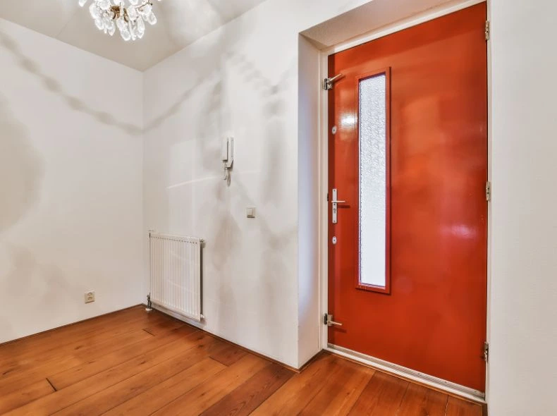 Steel Glazed Fire-Rated Door Installed in Building