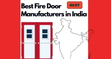 Modern commercial building entrance secured with a certified 120 minute fire rated steel door provided by Best Fire Door Manufacturers