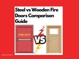 Steel fire-rated door installed in an industrial building for fire safety and security