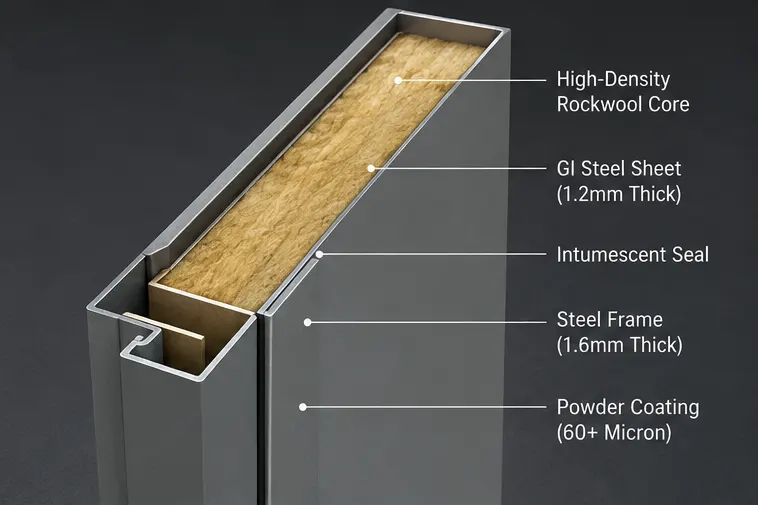 KOR India fire safety doors factory installation checklist