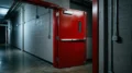 Fire Rated Door In An Industrial Corridor,